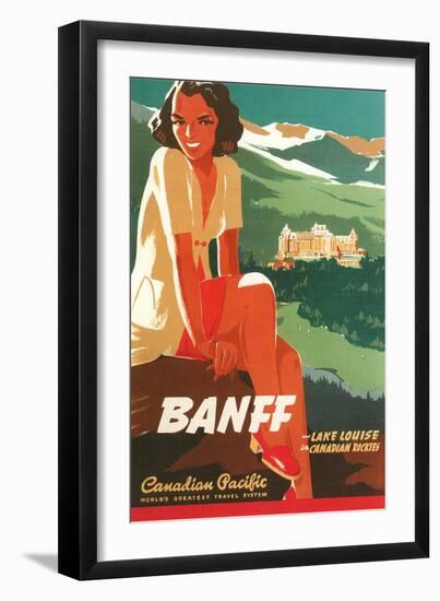 Banff Travel Poster-null-Framed Art Print