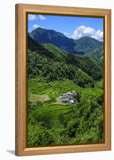 Bangaan in the Rice Terraces of Banaue, Northern Luzon, Philippines-Michael Runkel-Framed Premier Image Canvas