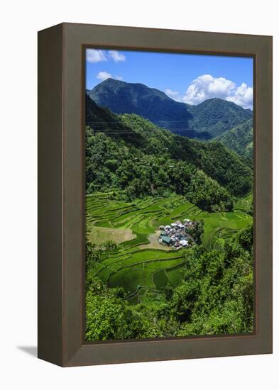 Bangaan in the Rice Terraces of Banaue, Northern Luzon, Philippines-Michael Runkel-Framed Premier Image Canvas