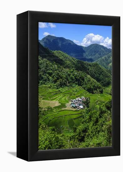 Bangaan in the Rice Terraces of Banaue, Northern Luzon, Philippines-Michael Runkel-Framed Premier Image Canvas