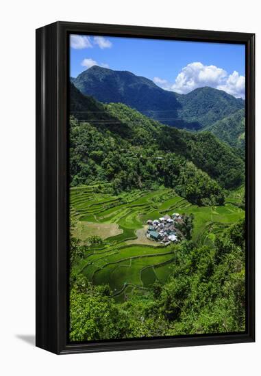 Bangaan in the Rice Terraces of Banaue, Northern Luzon, Philippines-Michael Runkel-Framed Premier Image Canvas
