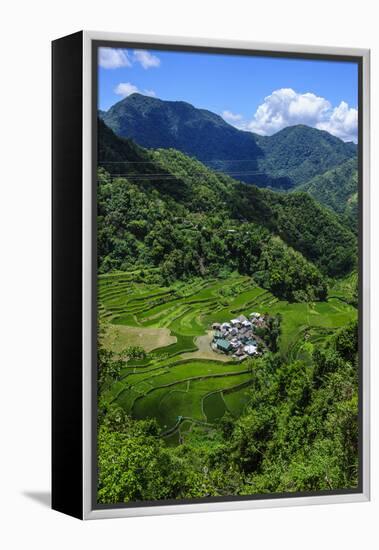 Bangaan in the Rice Terraces of Banaue, Northern Luzon, Philippines-Michael Runkel-Framed Premier Image Canvas