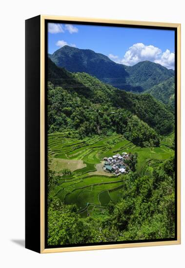 Bangaan in the Rice Terraces of Banaue, Northern Luzon, Philippines-Michael Runkel-Framed Premier Image Canvas