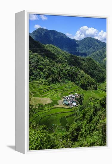 Bangaan in the Rice Terraces of Banaue, Northern Luzon, Philippines-Michael Runkel-Framed Premier Image Canvas