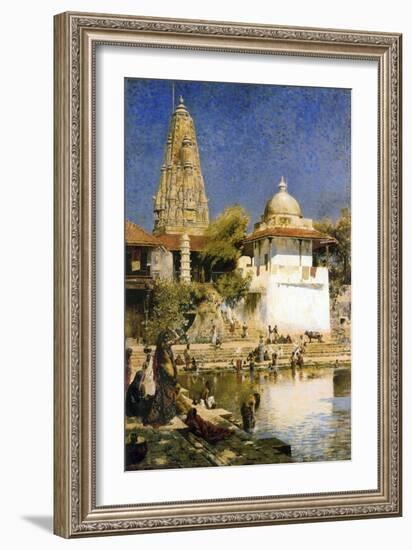 Banganga Tank and Walkeshwar Temple at Bombay, 1890S-Edwin Lord Weeks-Framed Giclee Print