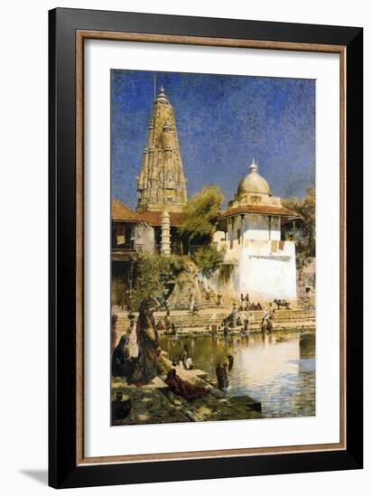 Banganga Tank and Walkeshwar Temple at Bombay, 1890S-Edwin Lord Weeks-Framed Giclee Print