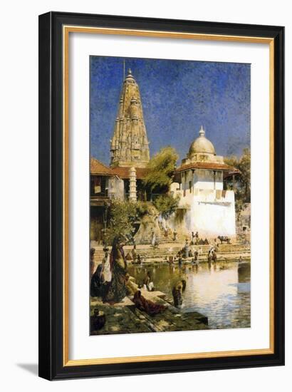 Banganga Tank and Walkeshwar Temple at Bombay, 1890S-Edwin Lord Weeks-Framed Giclee Print