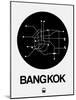 Bangkok Black Subway Map-NaxArt-Mounted Art Print