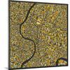 Bangkok Map-Jazzberry Blue-Mounted Art Print