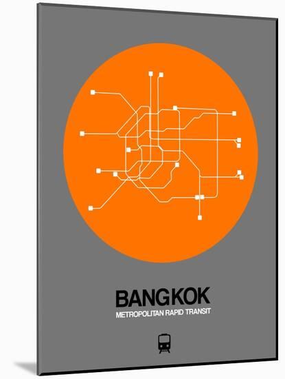 Bangkok Orange Subway Map-NaxArt-Mounted Art Print