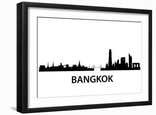 Bangkok Skyline-unkreatives-Framed Art Print