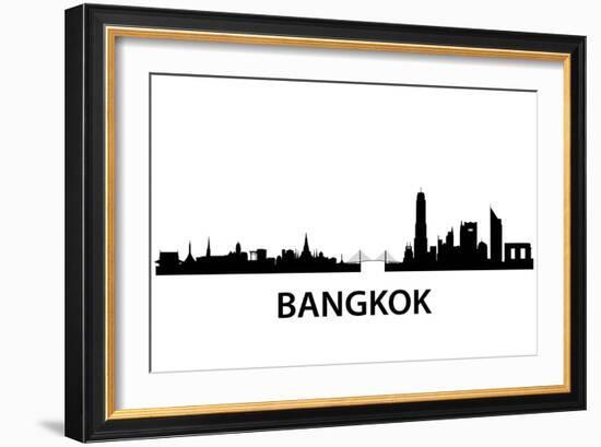 Bangkok Skyline-unkreatives-Framed Art Print