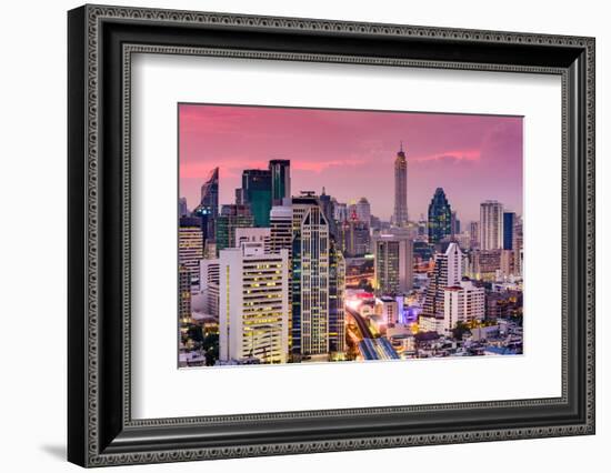 Bangkok, Thailand City Skyline.-SeanPavonePhoto-Framed Photographic Print