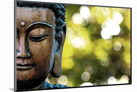 Bangkok, Thailand. Depiction of head and face of Buddha outdoor statue-Miva Stock-Mounted Photographic Print