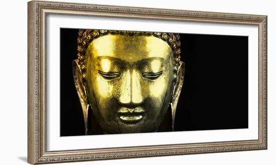 Bangkok, Thailand. Depiction of head and face of Buddha-Miva Stock-Framed Photographic Print