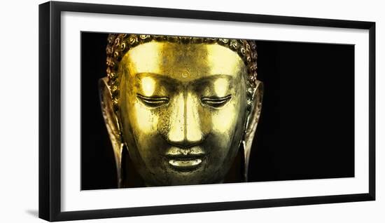 Bangkok, Thailand. Depiction of head and face of Buddha-Miva Stock-Framed Photographic Print