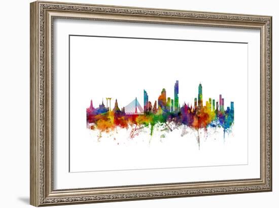 Bangkok Thailand Skyline-Michael Tompsett-Framed Art Print