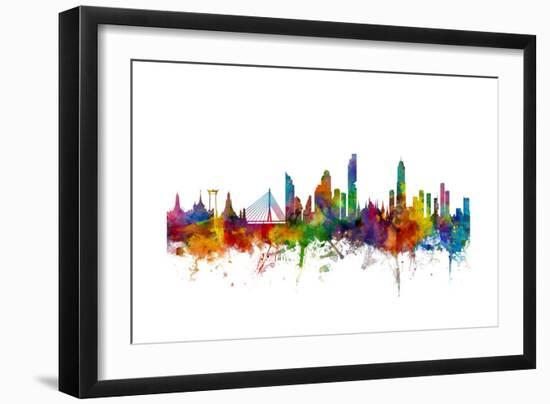 Bangkok Thailand Skyline-Michael Tompsett-Framed Art Print