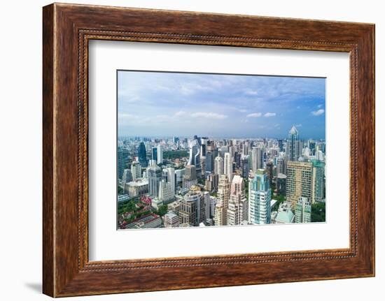 Bangkok, Thailand. Views over downtown Bangkok, Thailand.-Micah Wright-Framed Photographic Print