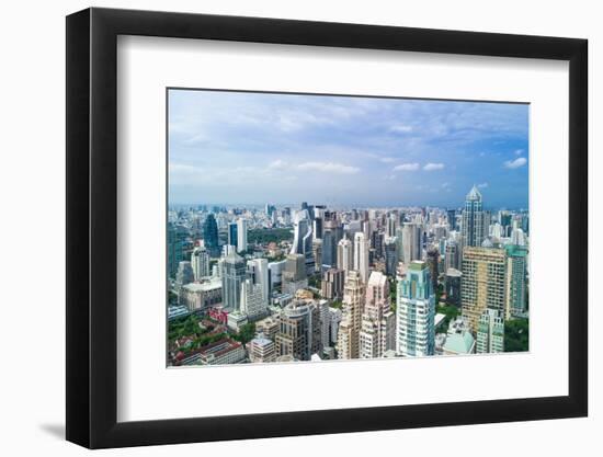 Bangkok, Thailand. Views over downtown Bangkok, Thailand.-Micah Wright-Framed Photographic Print