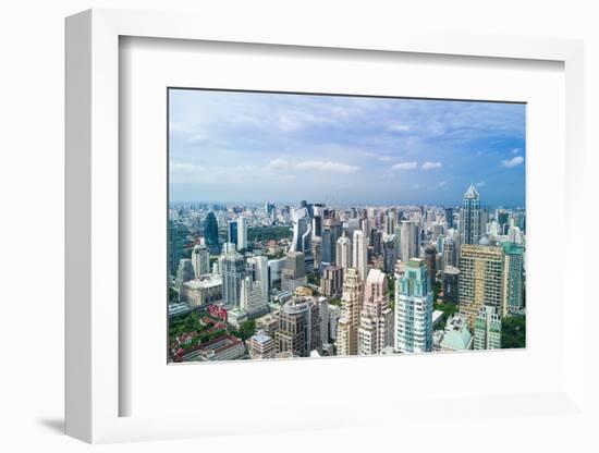 Bangkok, Thailand. Views over downtown Bangkok, Thailand.-Micah Wright-Framed Photographic Print