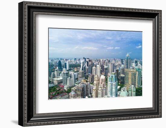 Bangkok, Thailand. Views over downtown Bangkok, Thailand.-Micah Wright-Framed Photographic Print