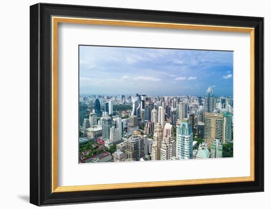 Bangkok, Thailand. Views over downtown Bangkok, Thailand.-Micah Wright-Framed Photographic Print