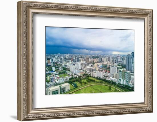 Bangkok, Thailand. Views over downtown Bangkok, Thailand.-Micah Wright-Framed Photographic Print