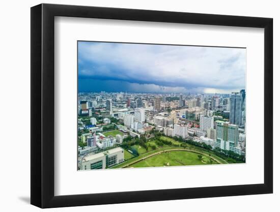 Bangkok, Thailand. Views over downtown Bangkok, Thailand.-Micah Wright-Framed Photographic Print