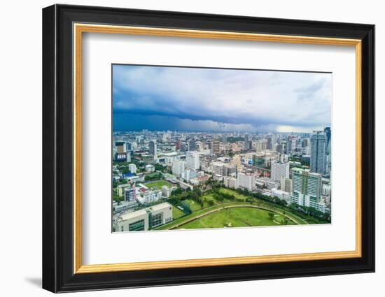 Bangkok, Thailand. Views over downtown Bangkok, Thailand.-Micah Wright-Framed Photographic Print