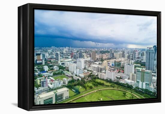 Bangkok, Thailand. Views over downtown Bangkok, Thailand.-Micah Wright-Framed Premier Image Canvas