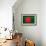 Bangladesh Flag Design with Wood Patterning - Flags of the World Series-Philippe Hugonnard-Framed Art Print displayed on a wall