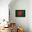 Bangladesh Flag Design with Wood Patterning - Flags of the World Series-Philippe Hugonnard-Framed Stretched Canvas displayed on a wall