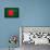 Bangladesh Flag Design with Wood Patterning - Flags of the World Series-Philippe Hugonnard-Framed Stretched Canvas displayed on a wall