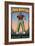 Bangor, Maine - Paul Bunyan-Lantern Press-Framed Art Print