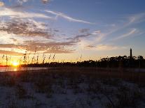 A Sunset over a Beach in Pensacola, Florida, Usa.-Banilar-Photographic Print