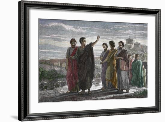 Banishment of Greek Philosopher Aristotle from Athens in 323 BC-null-Framed Giclee Print