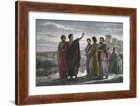 Banishment of Greek Philosopher Aristotle from Athens in 323 BC-null-Framed Giclee Print