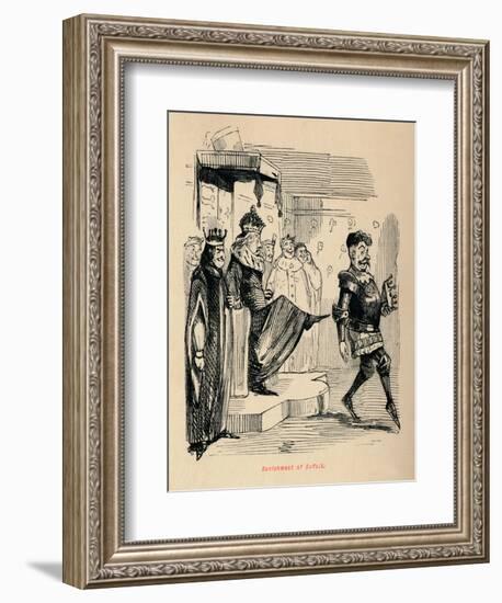 'Banishment of Suffolk',-John Leech-Framed Giclee Print