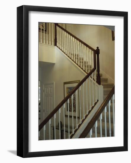 Banister Along a Staircase-null-Framed Photographic Print