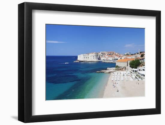 Banje Beach, Old Harbour and Old Town, UNESCO World Heritage Site-Markus Lange-Framed Photographic Print