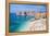 Banje beach, Old Port and Dubrovnik Old Town, Dubrovnik, Dalmatian Coast, Croatia, Europe-Neale Clark-Framed Premier Image Canvas