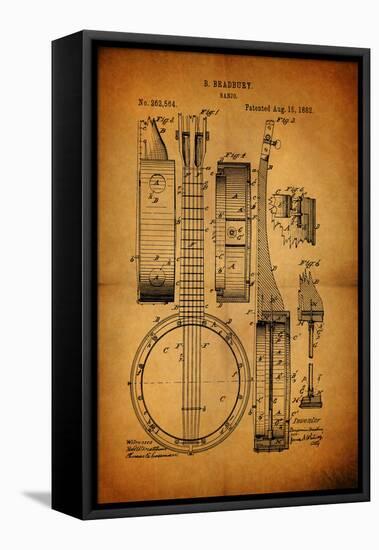 Banjo 1882-Dan Sproul-Framed Stretched Canvas