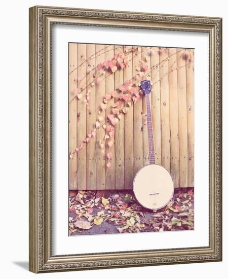 Banjo Against Fence-Jillian Melnyk-Framed Photographic Print