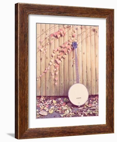 Banjo Against Fence-Jillian Melnyk-Framed Photographic Print