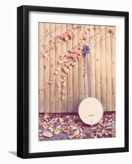 Banjo Against Fence-Jillian Melnyk-Framed Photographic Print