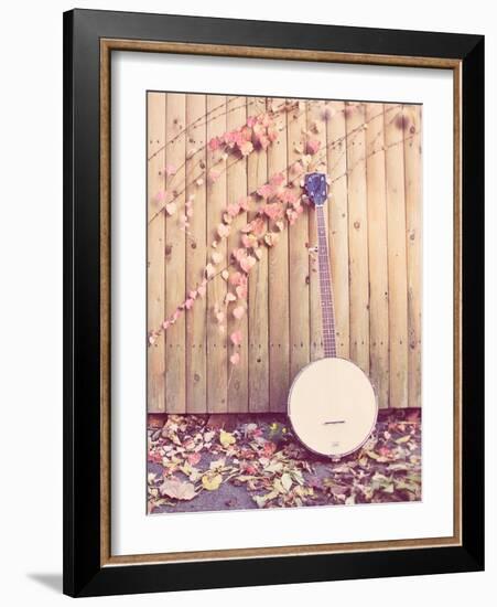 Banjo Against Fence-Jillian Melnyk-Framed Photographic Print