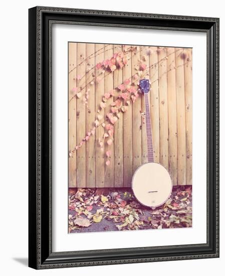 Banjo Against Fence-Jillian Melnyk-Framed Photographic Print