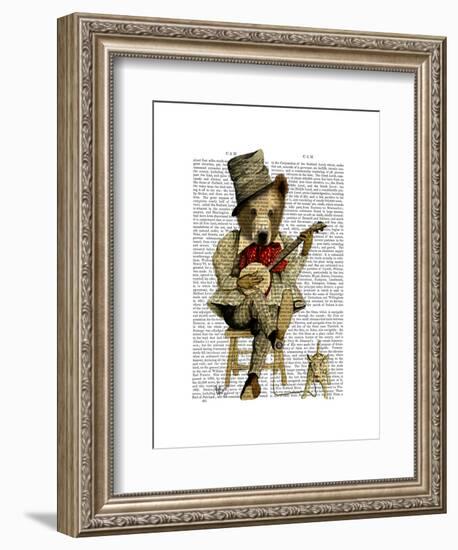 Banjo Bear-Fab Funky-Framed Art Print