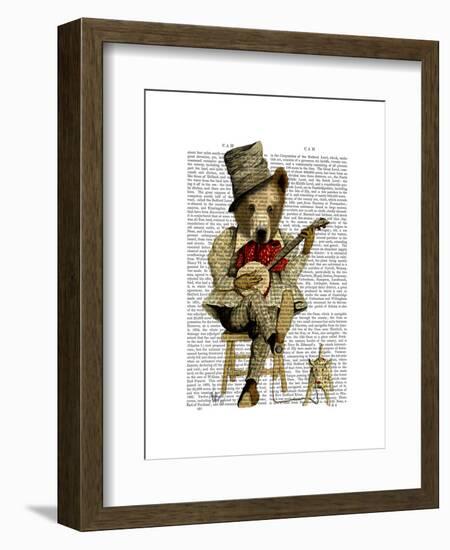 Banjo Bear-Fab Funky-Framed Art Print